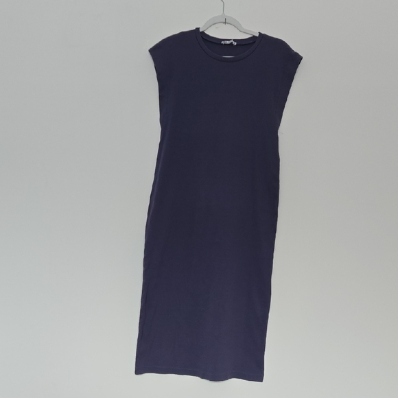 Zara Lavender Midi Dress Sleevelees ribbed classic minimalist normcore Size M - Picture 2 of 7